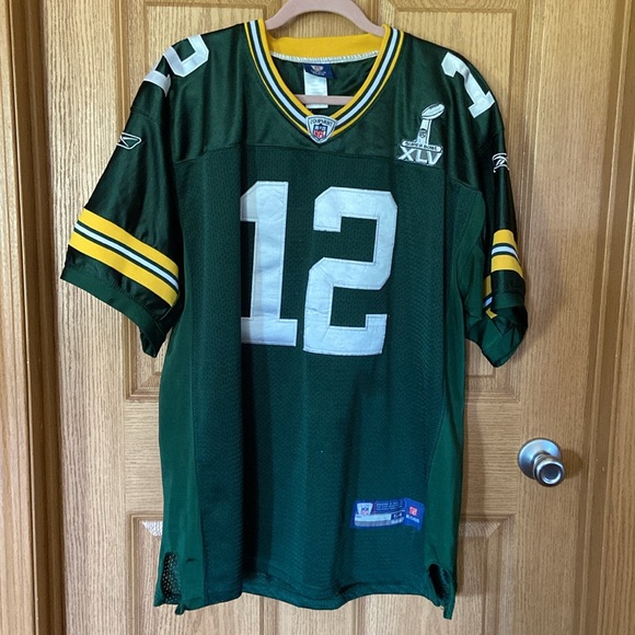 Rodgers #12 Green Bay Packers Reebok NFL Onfield Jersey Size 54 Super Bowl XLV - Picture 1 of 8